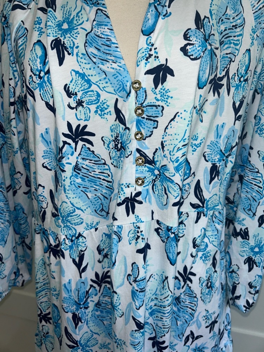 Lilly Pulitzer - Malone Seashell Splendor  blue Maxi Dress - Picture 7 of 9